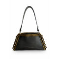 LOOM- borsa a spalla in cuoio con moschettoni