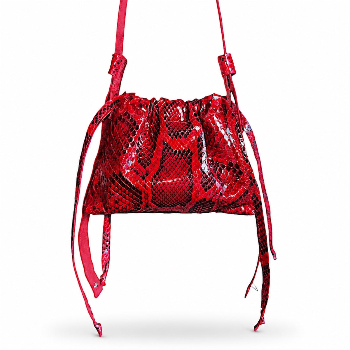 SPIDER MINI- borsa a tracolla regolabile in pelle di pitone